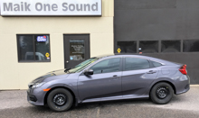 Grey 2018 Honda Civic Sedan with professional window tint
